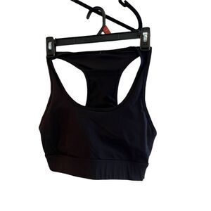 Black Racerback Sports Bra Size 34 High-Impact Support Wireless Activewe…